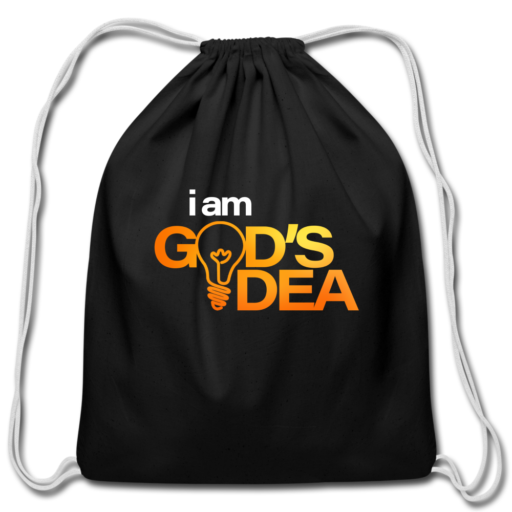 I am God's Idea String Bag - black