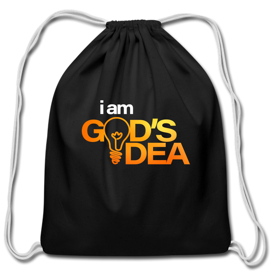 I am God's Idea String Bag - black